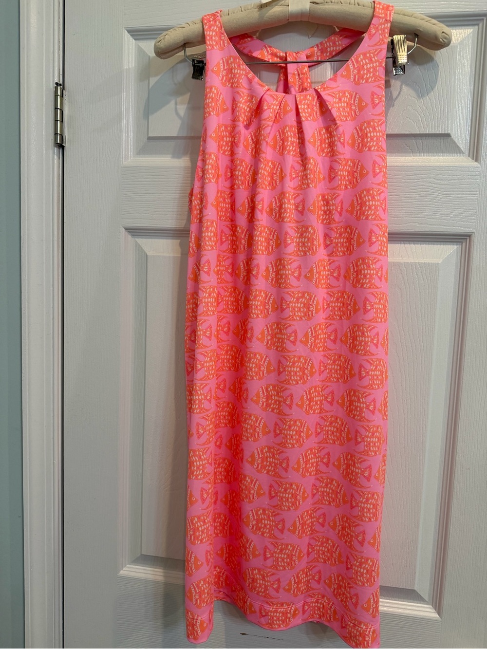 Vineyard Vines Performance Pink Dress with Fish